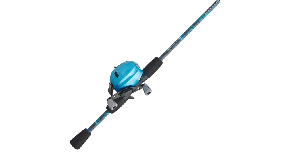 Shakespeare Amphibian Camo Spincast Combo, 3.5/1, 5, 5ft. 6in. Rod Length, Medium Power, 2 Pieces Rod, Blue, AMPCAMSCBCBO