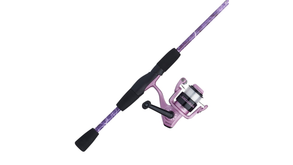 Shakespeare Amphibian Camo Spinning Combo, 5.2/1, 30, 5ft. 6in. Rod Length, Medium Power, 2 Pieces Rod, Pink, AMPCAMSPPCBO