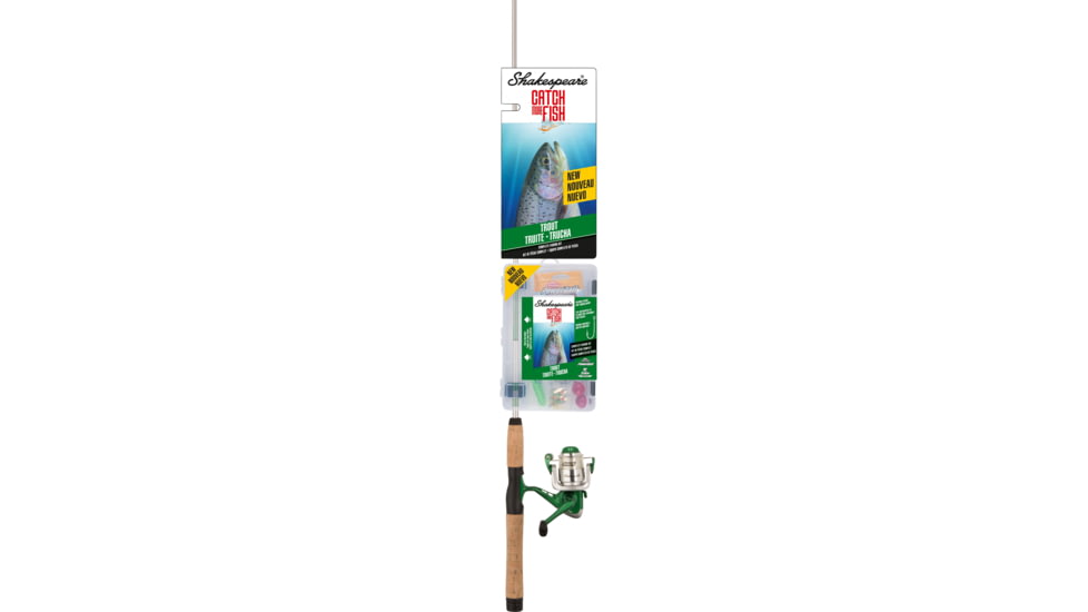 Shakespeare Catch More Fish Trout West Spinning, 5.5/1, Right/Left, 25, 6ft. 6in. Rod Length, Light Power, 2 Pieces Rod, CMF2TROUTWEST
