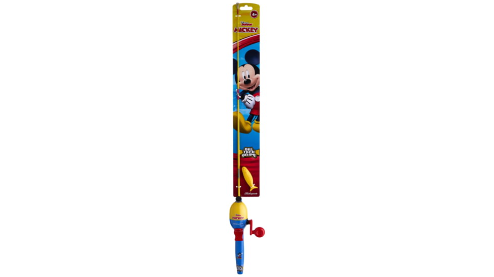 Shakespeare Disney Mickey Beginner Kit, 3.1/1, 5, 2ft. 6in. Rod Length, Medium Power, 1 Piece Rod, MICKEYKIT-B