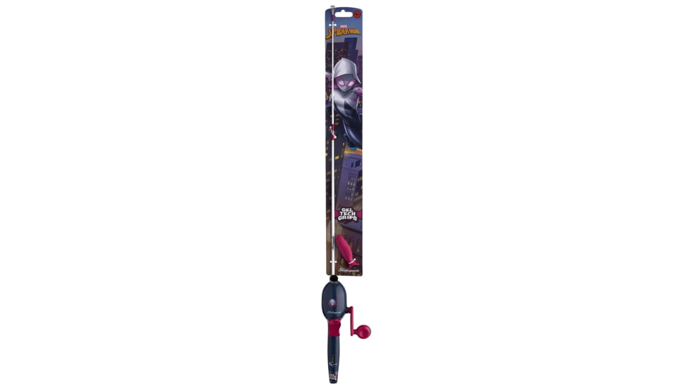Shakespeare Marvel Ghost Spider Beginner Kit, 3.1/1, 5, 2ft. 6in. Rod Length, Medium Power, 1 Piece Rod, GSTSPDRKIT-B