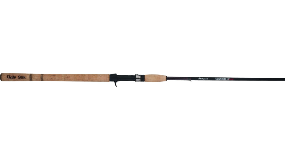 Shakespeare Ugly Stik Elite Cast Rod, 2 Piece, Fast, Medium, 3/8-3/4oz Lures, 8 lb, 14lb, 9 Guides, 86, USESCA862M