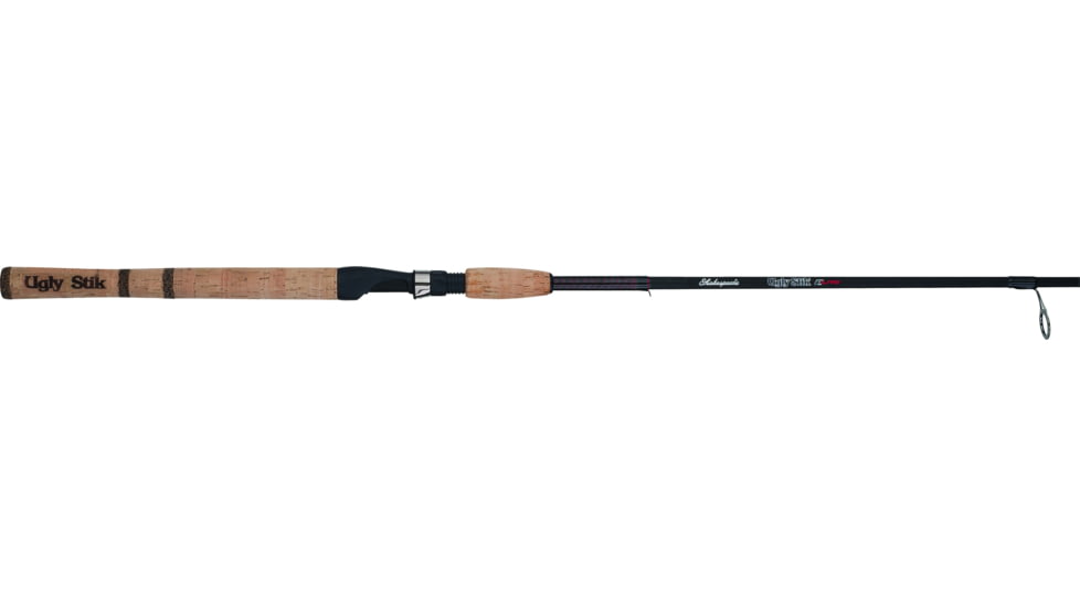 Shakespeare Ugly Stik Elite Spinning Rod, 1 Piece, Moderate/Fast, Medium-Light, 1/8-5/8oz Lures, 6 lb, 12lb Line, 76, USESP761ML