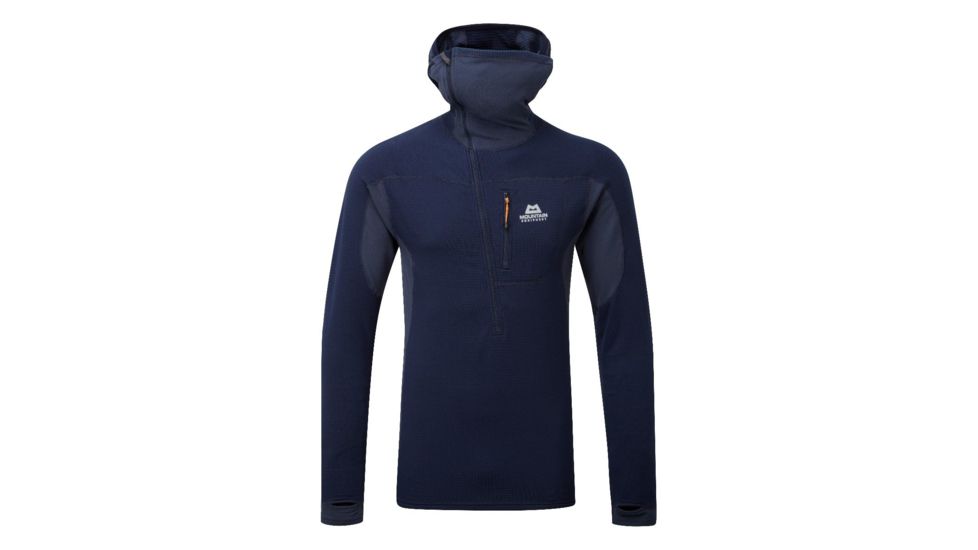 SHED, Mountain Equipment Eclipse Hooded Zip Tee Pullover - Mens, Cosmos, Large, ME-001820-ME-01286-L-SHED