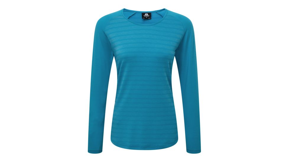 Shed, Mountain Equipment Redline LongSleeve Tee - Womens, Digital Blue Stripe, 12, ME-001637-1444-12-DEMO
