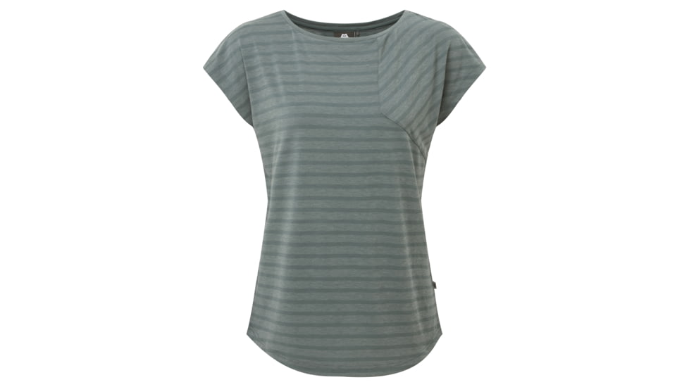 Shed, Mountain Equipment Silhouette Tee - Womens, Moor Stripe/Moorland, 12, ME-002298-1517-12-DEMO
