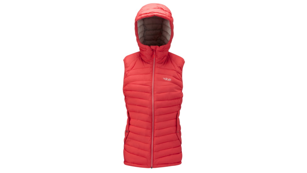 Shed, Rab Womens Synergy Vest, Coral Red, 12, QIO-04-CR-12-DEMO