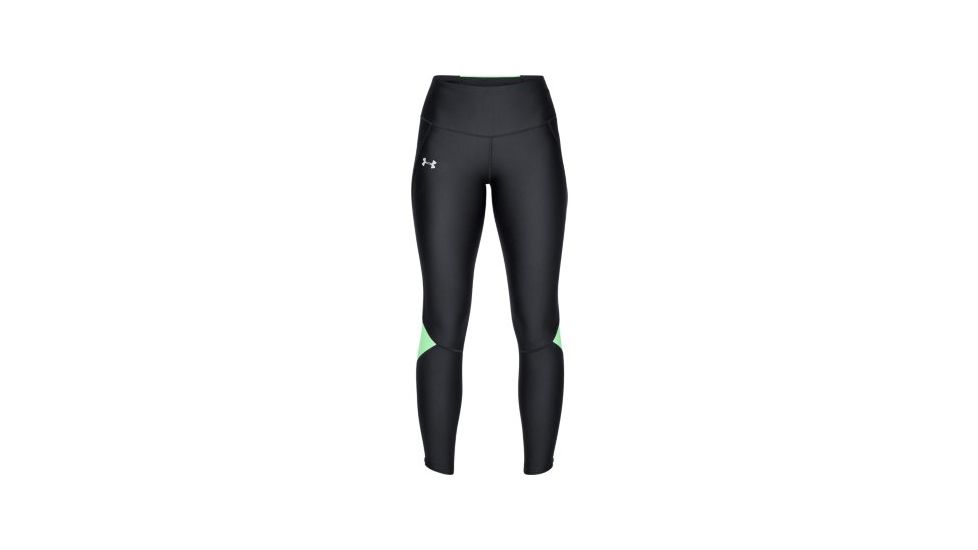 SHED, Under Armour Armour Fly Fast Tight - Womens, Black/Green Typhoon, Small, 1285127-2-S