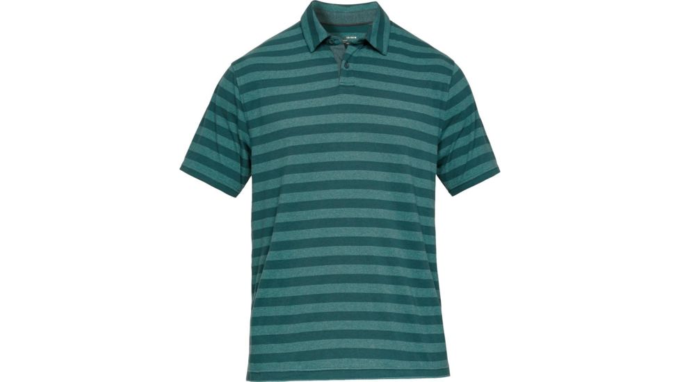 SHED, Under Armour Charged Cotton Scramble Stripe Polo - Mens, Batik, Large, 1323455-366-L-DEMO