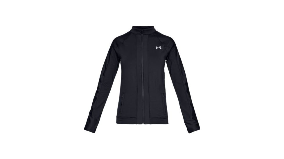 SHED, Under Armour Coldgear Run Knit Jacket - Womens, Black/Reflective, Small, 1317295-1-S