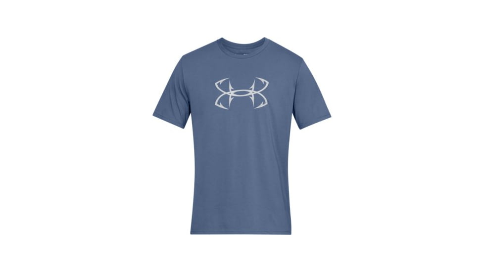 SHED, Under Armour Fish Hook Logo Tee - Mens, Thunder, Large, 1331197-407-L