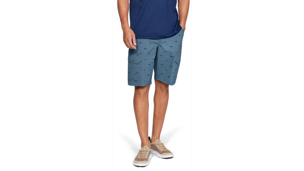 SHED, Under Armour Fish Hunter Cargo Short - Mens, Bass Blue, 34, 1304649-588-35-DEMO
