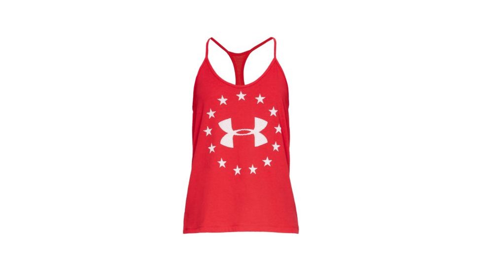 SHED, Under Armour Freedom Logo Tank - Womens, Red, Small, 1333377-600-S