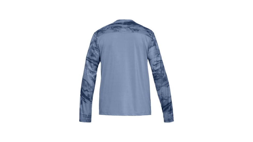SHED, Under Armour Iso Chill Shorebreak Camo Crew Shirt - Mens, Thunder, Large, 1341816-407-L