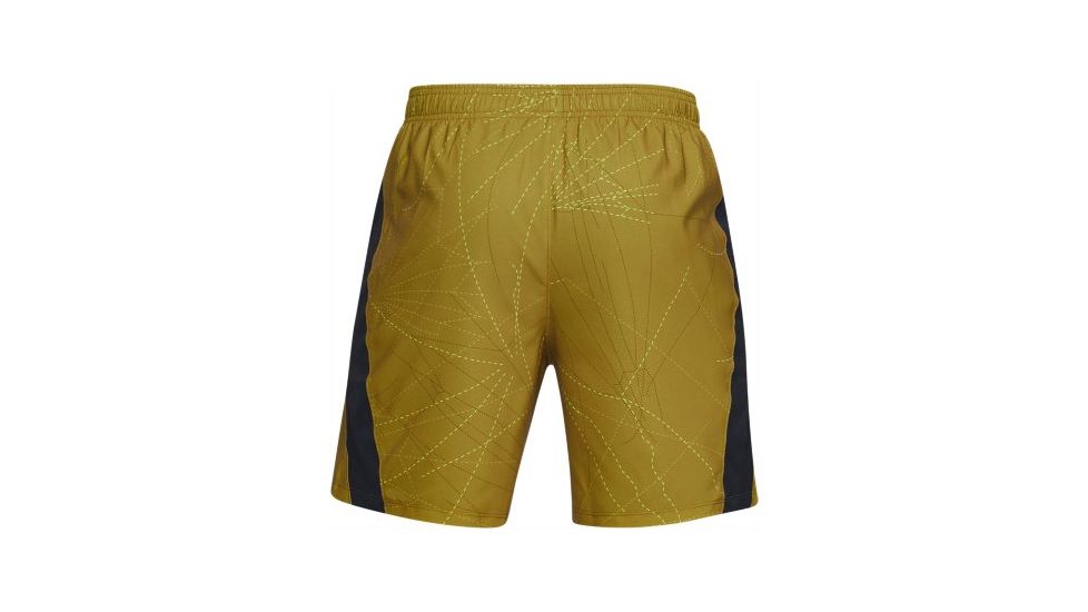 SHED, Under Armour Launch Sw 7 Inch Printed Short - Mens, Palm Green/Black, Large, 1326573-360-L
