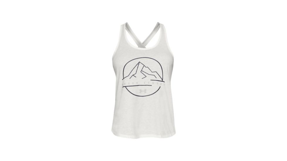 SHED, Under Armour Outdoor Icon Tank -Womens, Onyx White, Small, 1325813-112-S