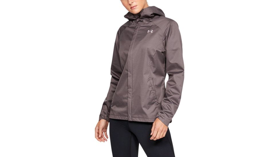 SHED, Under Armour Overlook Rain Jacket - Womens, Ash Taupe/Tetra Gray, Small, 1342794-569-S