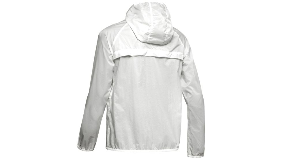 SHED, Under Armour Qualifier Storm Packable Jacket - Womens, Onyx White/Black, Small, 1326558-112-S