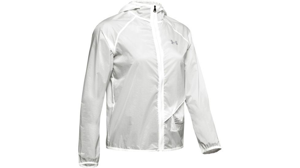SHED, Under Armour Qualifier Storm Packable Jacket - Womens, Onyx White/Black, Small, 1326558-112-S