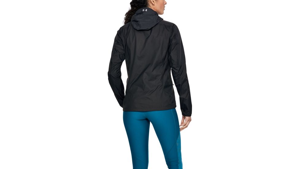 SHED, Under Armour Scrambler Hybrid Rain Jacket - Womens, Black/Black, Small, 1314605-2-S