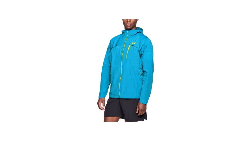 SHED, Under Armour Scrambler Rain Jacket - Mens, Cruise Blue, Large, 1306193-899-L