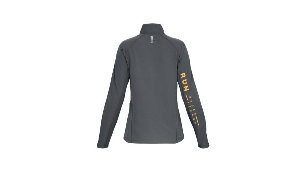 SHED, Under Armour Storm Launch Graphic Jacket - Womens, Pitch Gray / Mango Orange, Small, 1326514-12-S