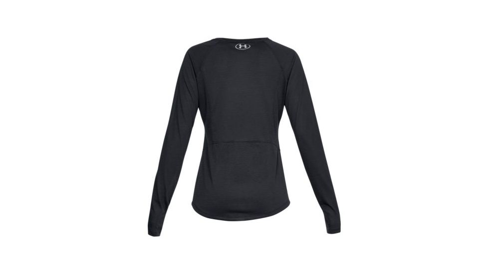 SHED, Under Armour Streaker 2.0 Long Sleeve Shirt - Womens, Black/Reflective, Small, 1317287-1-S
