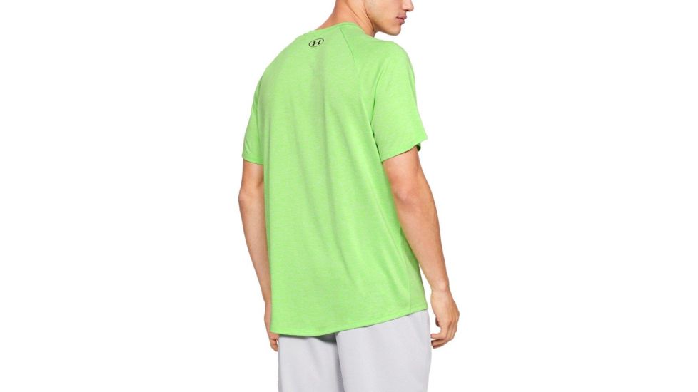SHED, Under Armour Tech 2.0 Short Sleeve V-Neck Shirt - Mens, Zap Green, Large, 1328190-722-L