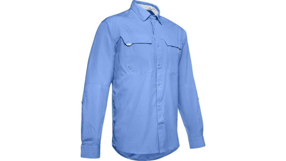 SHED, Under Armour Tide Chaser Hybrid Long Sleeve Woven Shirt - Mens, Carolina Blue, Large, 1341689-475-L