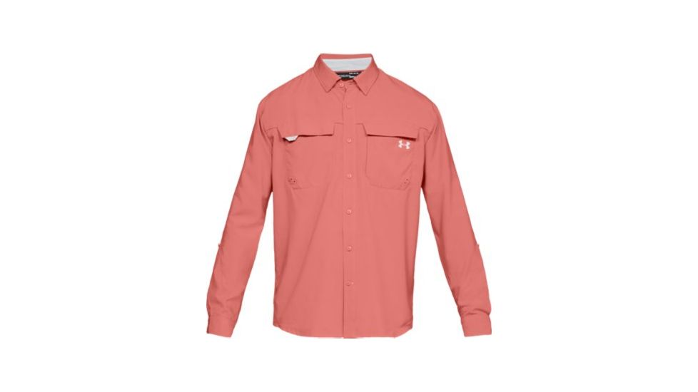 SHED, Under Armour Tide Chaser Hybrid Long Sleeve Woven Shirt - Mens, Coho, Large, 1341689-811-L