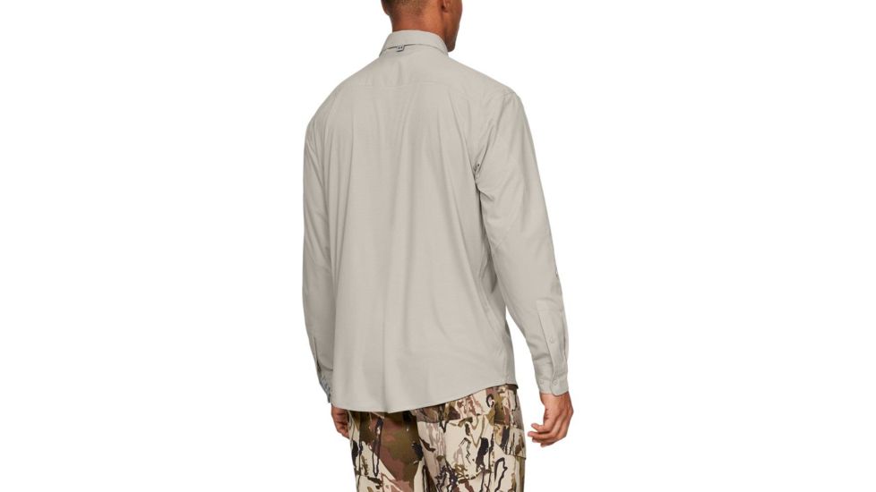 SHED, Under Armour Tide Chaser Hybrid Long Sleeve Woven Shirt - Mens, Khaki Base, Large, 1341689-289-L