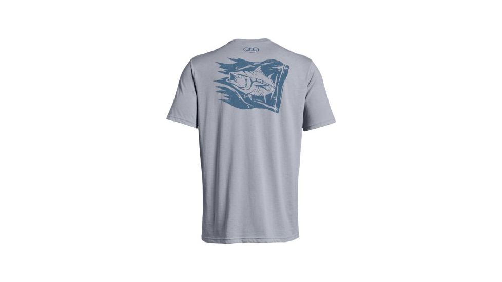 SHED, Under Armour Tuna Flag Tee - Mens - Mens, Mod Gray, Large, 1328138-11-L