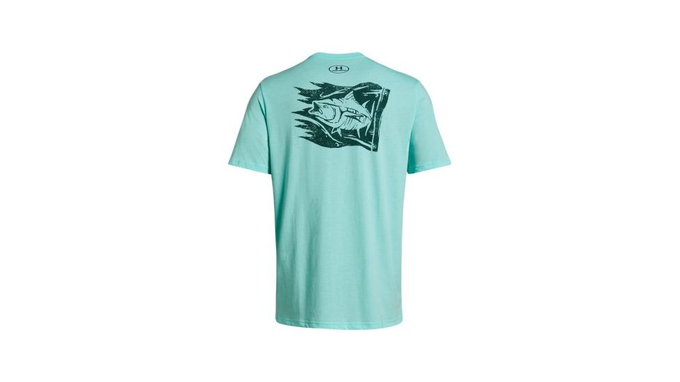 SHED, Under Armour Tuna Flag Tee - Mens - Mens, Neo Turquoise, Large, 1328138-361-L