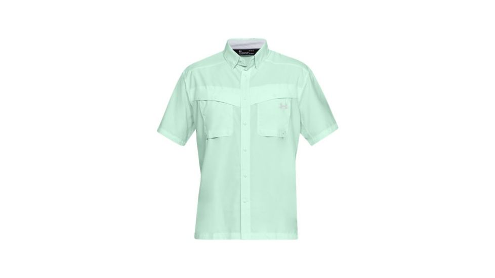 SHED, Under Armour Ua Tide Chaser Short Sleeve Shirt - Mens, Aqua Foam, Large, 1290743-335-L