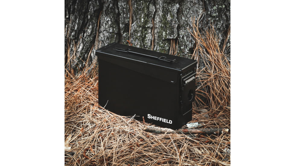 Sheffield 30 Cal Metal Field Box, Black, 12641