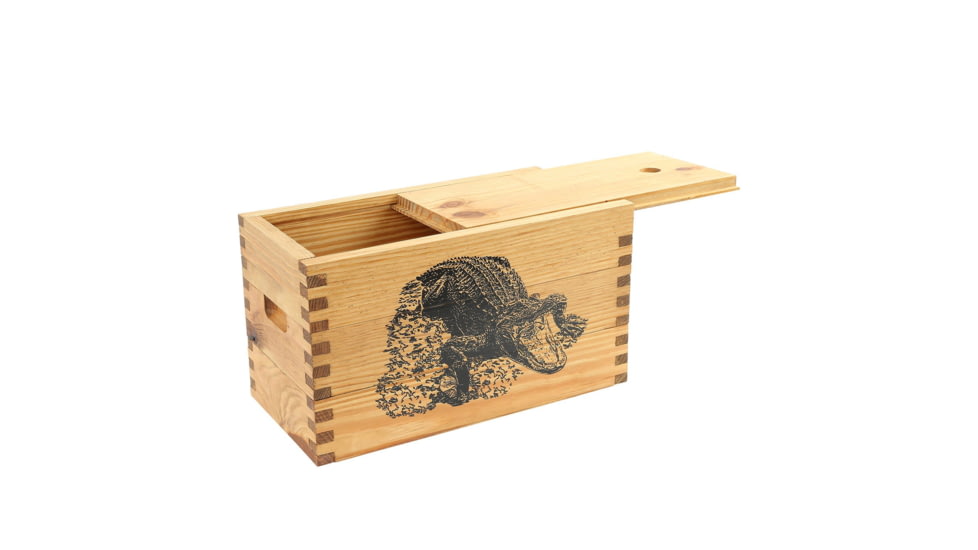 Sheffield Standard Pine Craft Box, Alligator Design, Brown, 12650-5