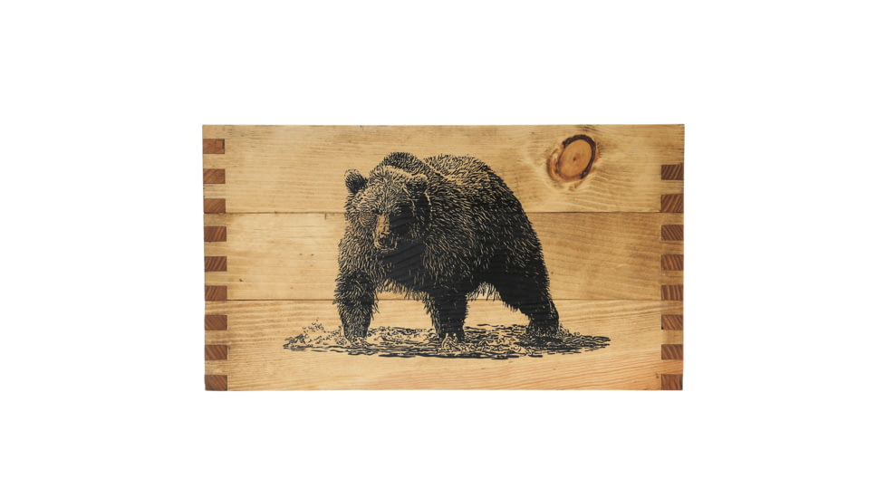 Sheffield Standard Pine Craft Box, Bear Design, Brown, 12650-4