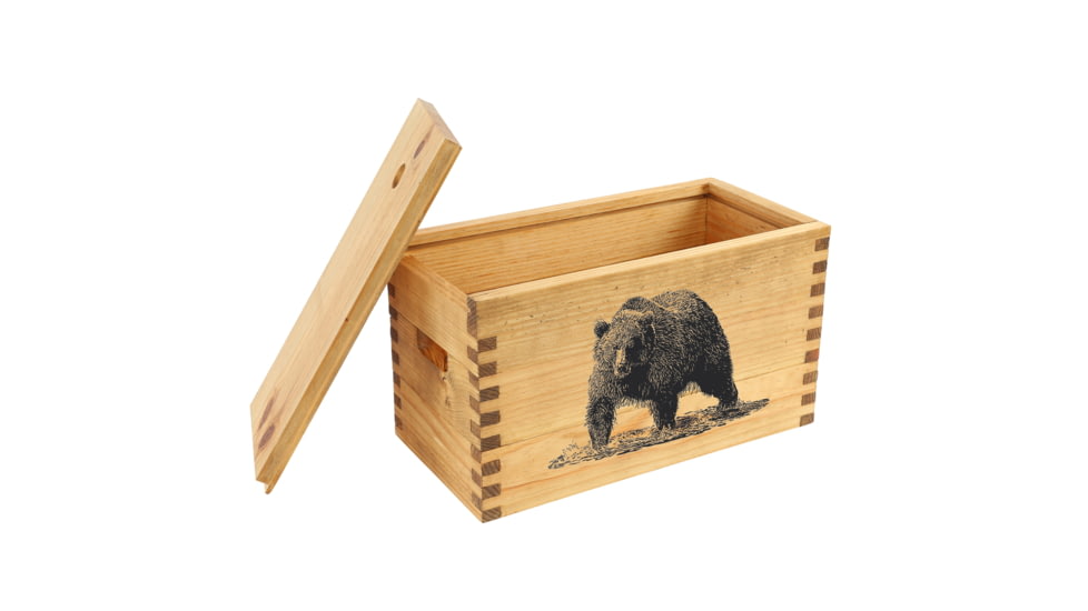 Sheffield Standard Pine Craft Box, Bear Design, Brown, 12650-4