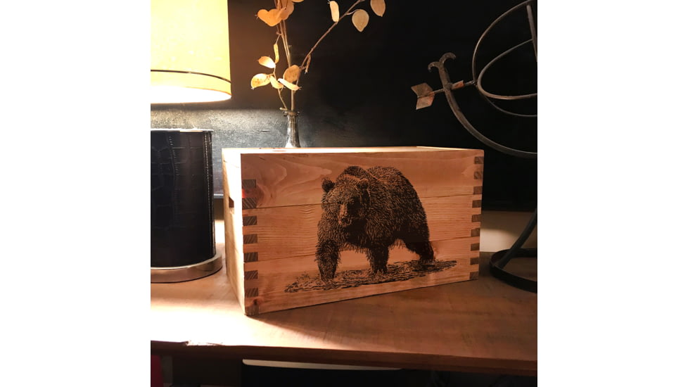 Sheffield Standard Pine Craft Box, Bear Design, Brown, 12650-4