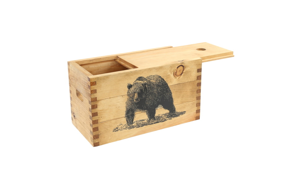 Sheffield Standard Pine Craft Box, Bear Design, Brown, 12650-4