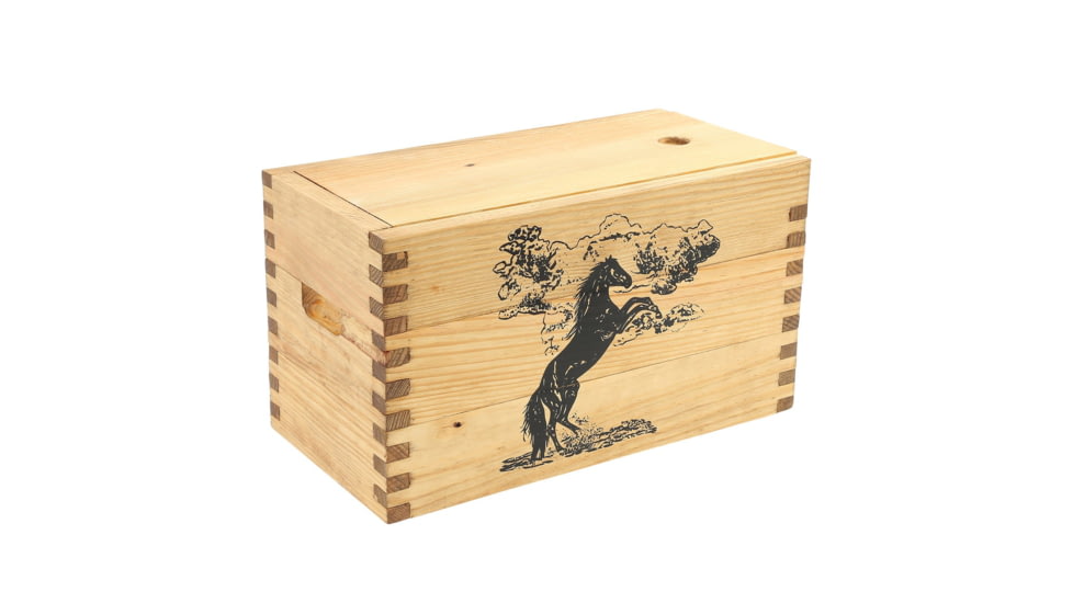 Sheffield Standard Pine Craft Box, Mustang Design, Brown, 12650-3