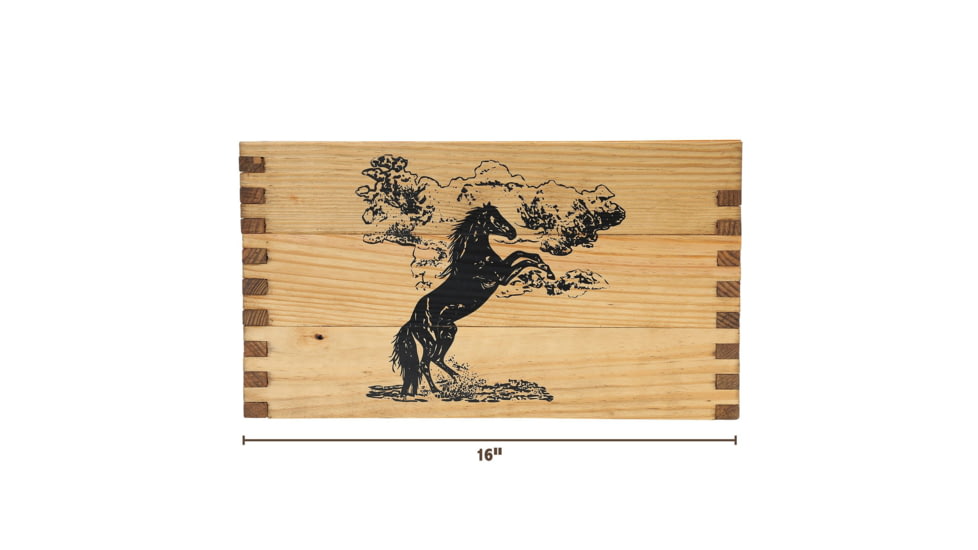 Sheffield Standard Pine Craft Box, Mustang Design, Brown, 12650-3