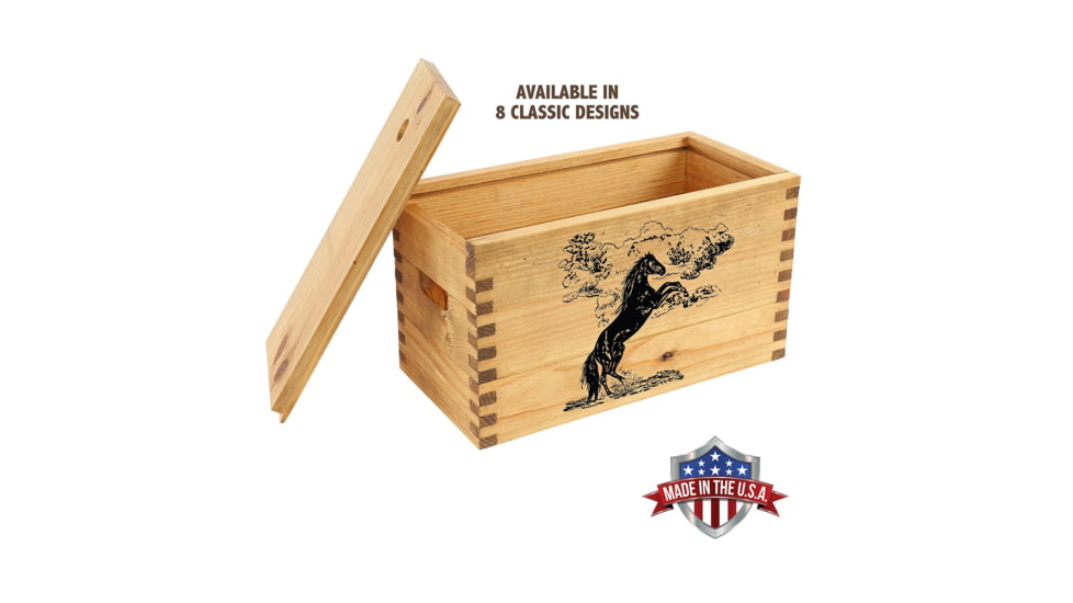 Sheffield Standard Pine Craft Box, Mustang Design, Brown, 12650-3