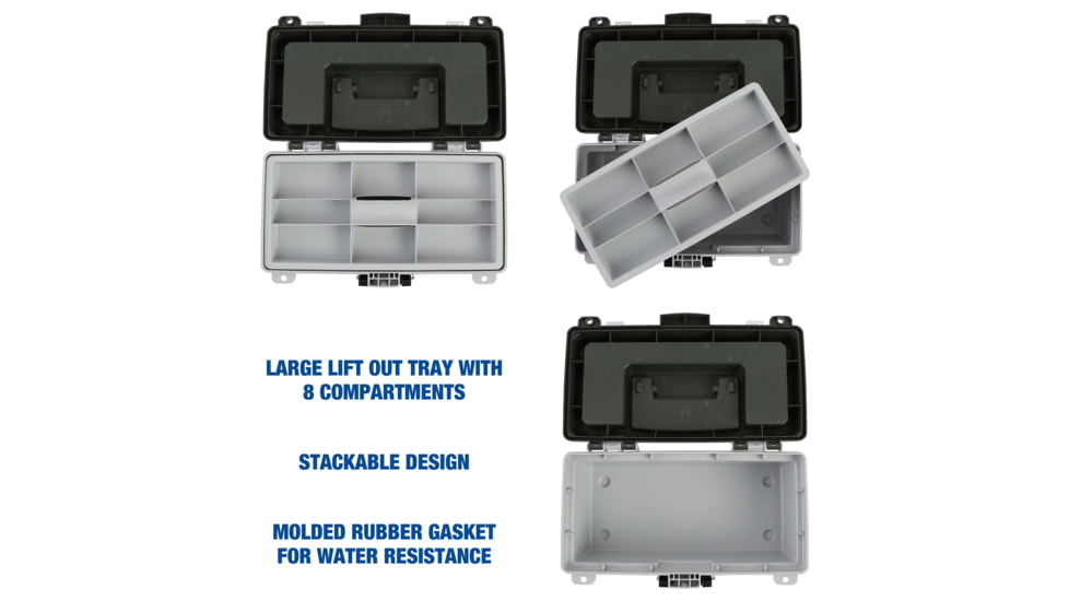 Sheffield Tackle Box, 13in, Green, Gray, 12670