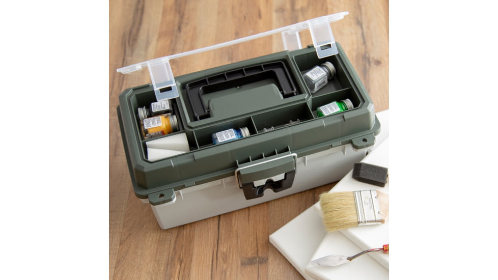 Sheffield Tackle Box, 13in, Green, Gray, 12670