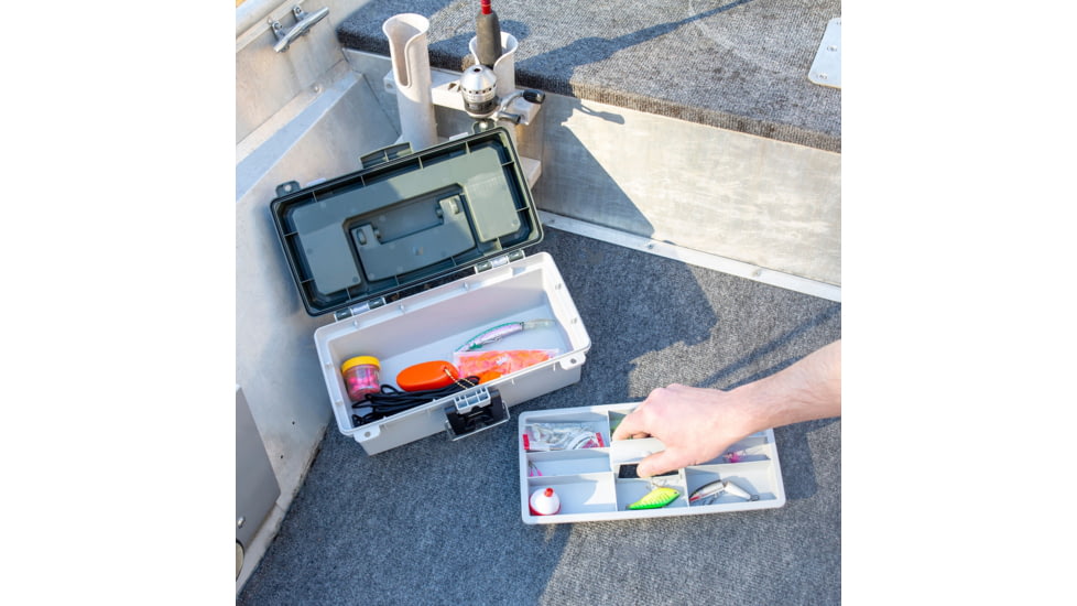 Sheffield Tackle Box, 13in, Green, Gray, 12670