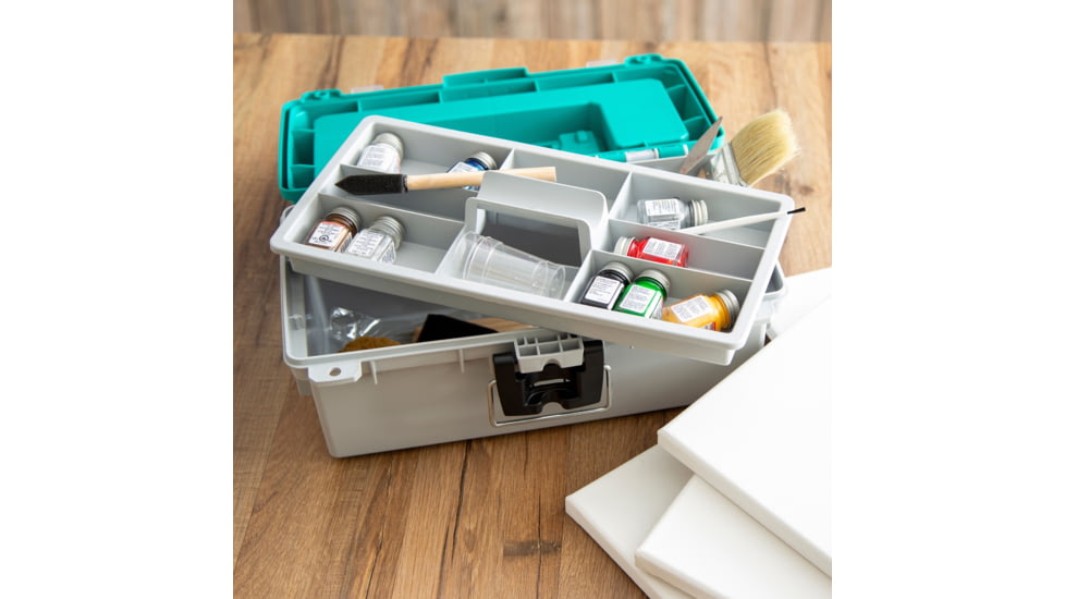 Sheffield Tackle Box, 13in, Teal, Gray, 12671