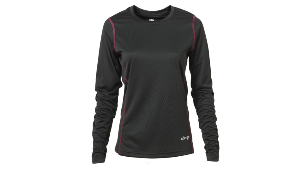 Sherpa Baans Long Sleeve Crew - Women's-Black-X-Small