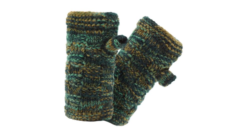Sherpa Basket Weave Rimjhim Handwarmers, Rathna Green, One size, KH1219-264