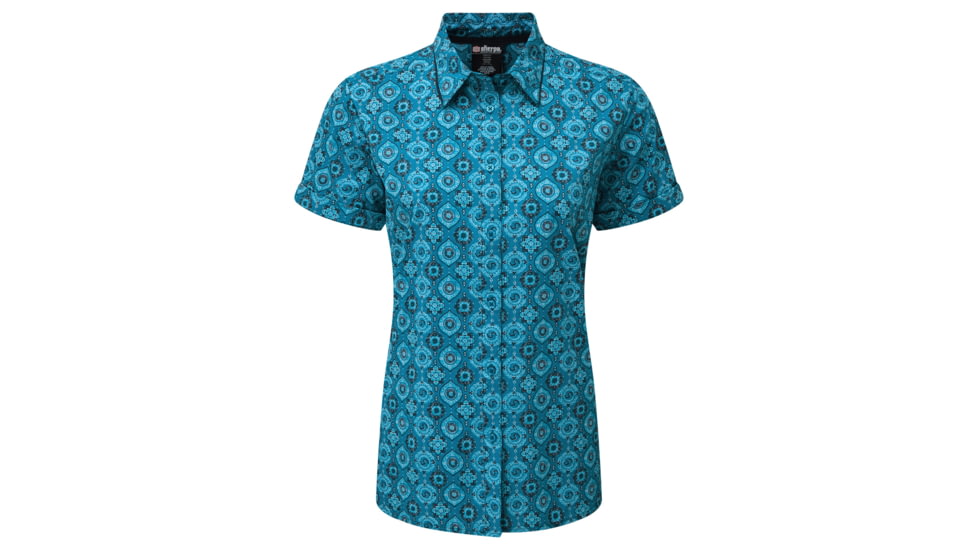 Sherpa Chakra Short Sleeve Shirt - Womens, Blue Tara, Extra Small SW3131-BLUE TARA-XS